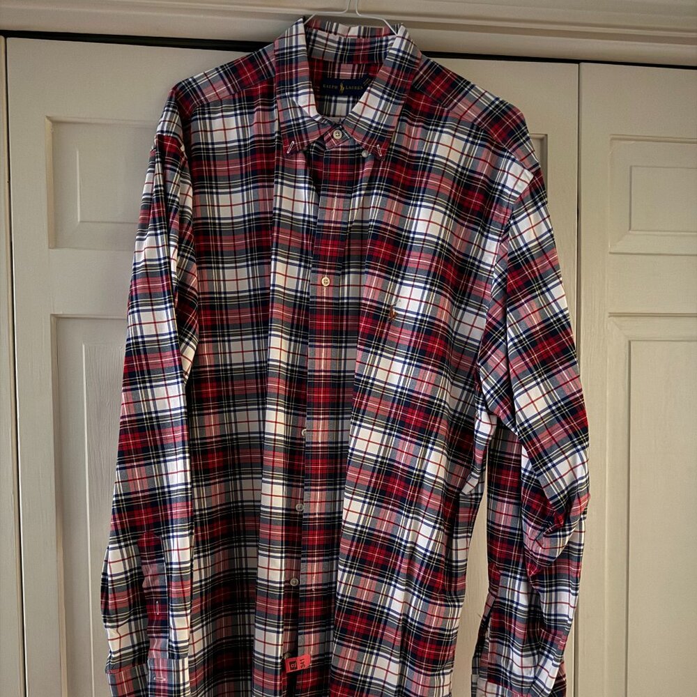 Plaid Ralph Lauren button down 2XLT